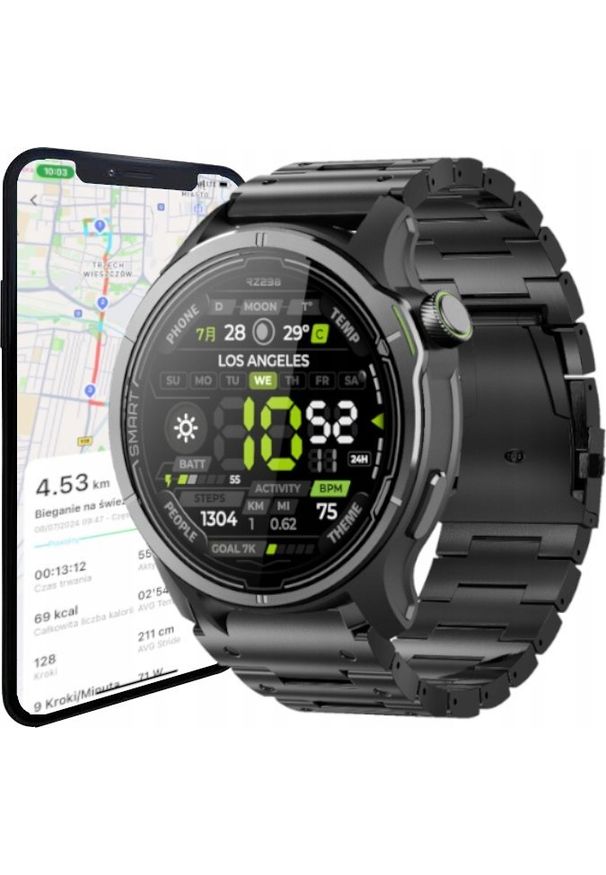 Smartwatch Wenom Smartwatch Męski Zegarek Czarny Zaawansowane Funkcje GPS PRO Zdrowie Sport. Rodzaj zegarka: smartwatch. Kolor: czarny. Styl: sportowy