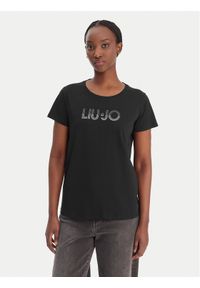 Liu Jo Sport T-Shirt TA6056 JS923 Czarny Regular Fit. Kolor: czarny. Materiał: bawełna. Styl: sportowy #1