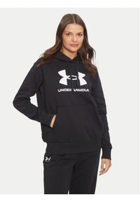 Under Armour Bluza Ua Rival Fleece Big Logo 1379501 Czarny Loose Fit. Kolor: czarny. Materiał: bawełna #1