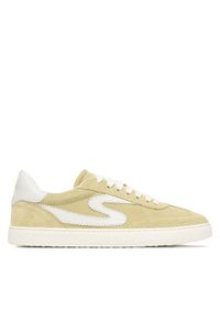 Stuart Weitzman Sneakersy Runaround SK928 Beżowy. Kolor: beżowy. Materiał: skóra, zamsz