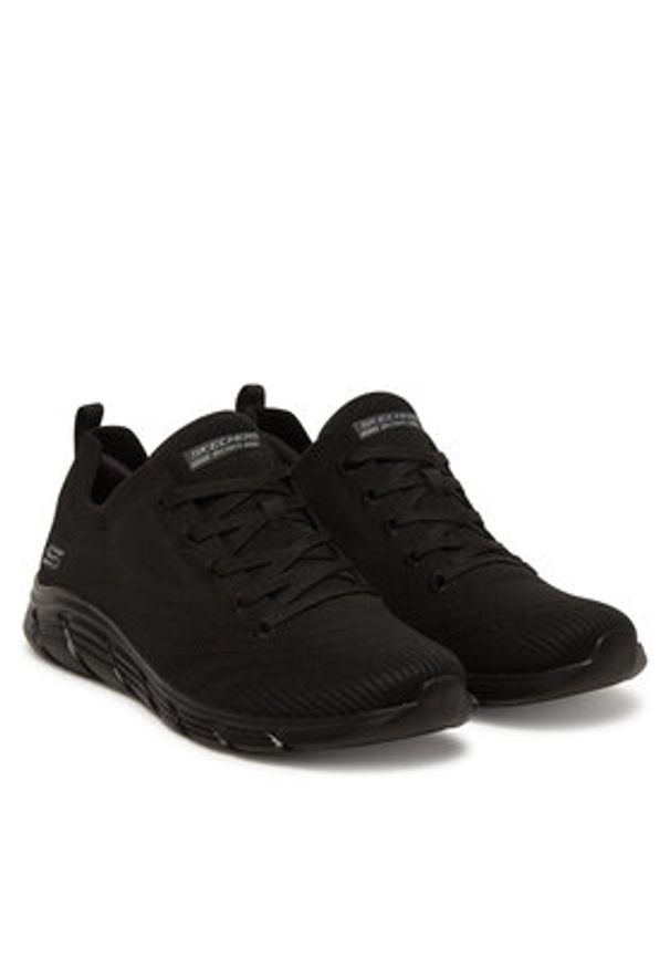 skechers - Skechers Sneakersy Bobs B Flex Lo-Graceful Stride 117591/BBK Czarny. Kolor: czarny. Materiał: materiał