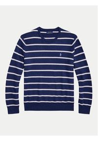 Polo Ralph Lauren Sweter 710955764001 Niebieski Regular Fit. Typ kołnierza: polo. Kolor: niebieski. Materiał: bawełna #5