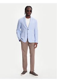 United Colors of Benetton - United Colors Of Benetton Marynarka 23B3UW014 Niebieski Regular Fit. Kolor: niebieski. Materiał: len