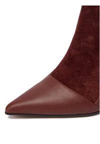 Eva Minge Botki EO-DELLA-GLC9036-5.5-888 Bordowy. Kolor: czerwony. Materiał: skóra #3