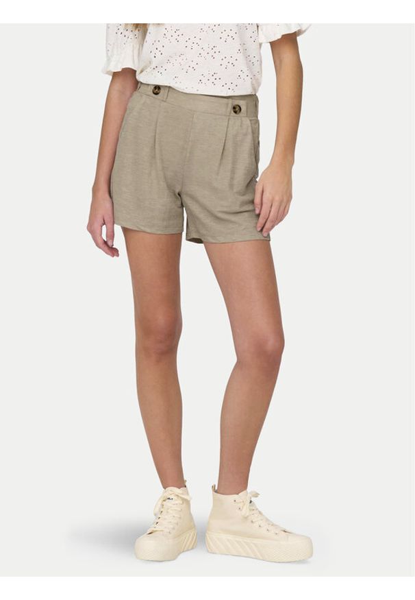 JDY Szorty materiałowe Birdie Geggo 15320995 Beżowy Regular Fit. Kolor: beżowy. Materiał: syntetyk, wiskoza