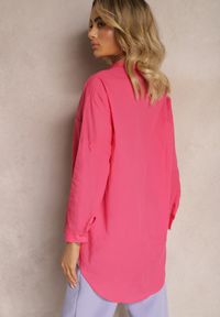 Renee - Fuksjowa Klasyczna Koszula z Bawełny z Kieszonkami Jaela. Okazja: na co dzień. Kolor: różowy. Materiał: bawełna. Styl: klasyczny #5
