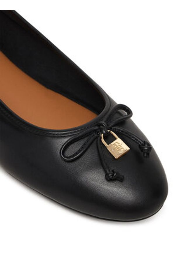TOMMY HILFIGER - Tommy Hilfiger Baleriny Smooth Lthr Ballet FW0FW09006 Czarny. Kolor: czarny. Materiał: skóra
