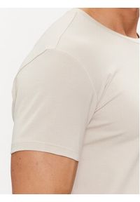 Emporio Armani Underwear T-Shirt 111971 4R525 03155 Beżowy Slim Fit. Kolor: beżowy. Materiał: bawełna