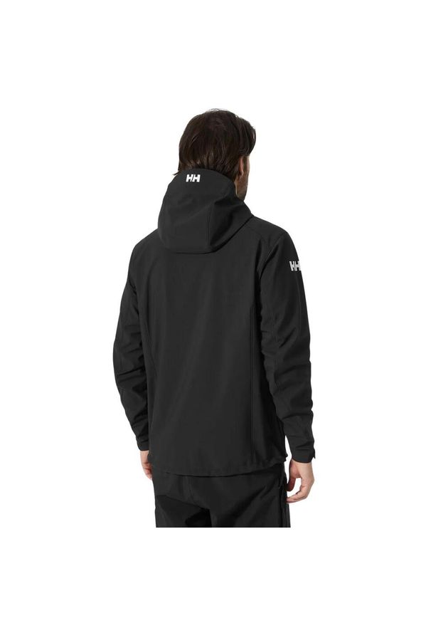 Kurtka softshell męska Helly Hansen Paramount Hooded Softshell Jkt. Typ kołnierza: kaptur. Kolor: czarny. Materiał: poliester, bawełna, softshell, elastan