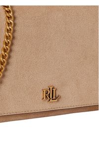 Lauren Ralph Lauren - LAUREN RALPH LAUREN Torebka 432P15691001 Beżowy. Kolor: beżowy. Materiał: skórzane, zamszowe #3