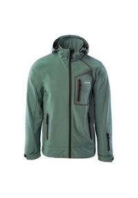 Hi-tec - Męska Kurtka Soft Shell Nils. Kolor: zielony. Sport: turystyka piesza