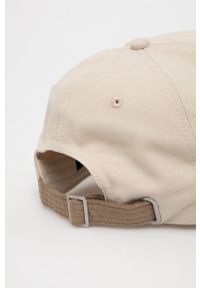 Abercrombie & Fitch czapka z daszkiem kolor beżowy gładka. Kolor: beżowy. Wzór: gładki #4