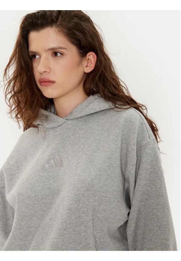 Adidas - adidas Bluza ALL SZN Fleece IY6760 Szary Loose Fit. Kolor: szary. Materiał: syntetyk, bawełna