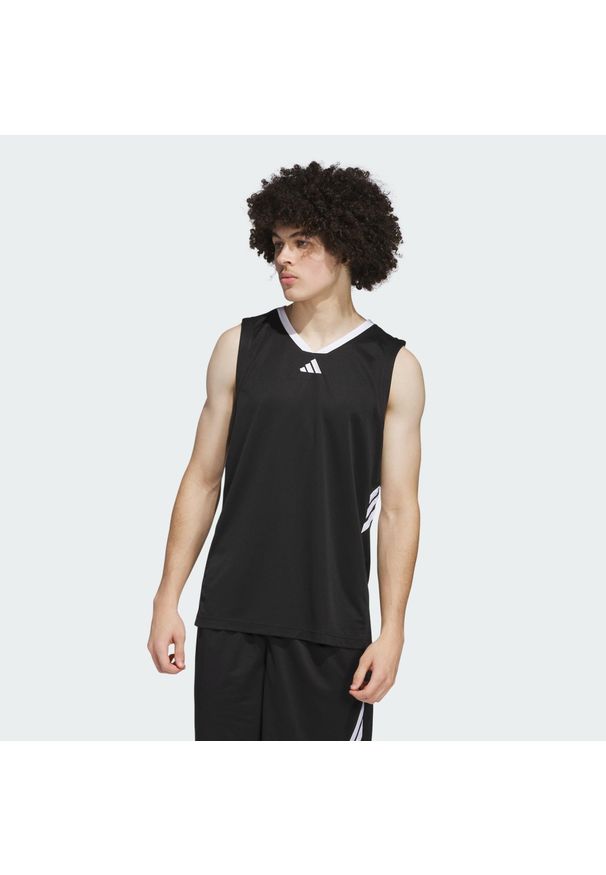 Adidas - Koszulka adidas Basketball Legends Tank. Kolor: czarny, wielokolorowy, biały. Materiał: materiał. Długość rękawa: bez rękawów. Sport: koszykówka