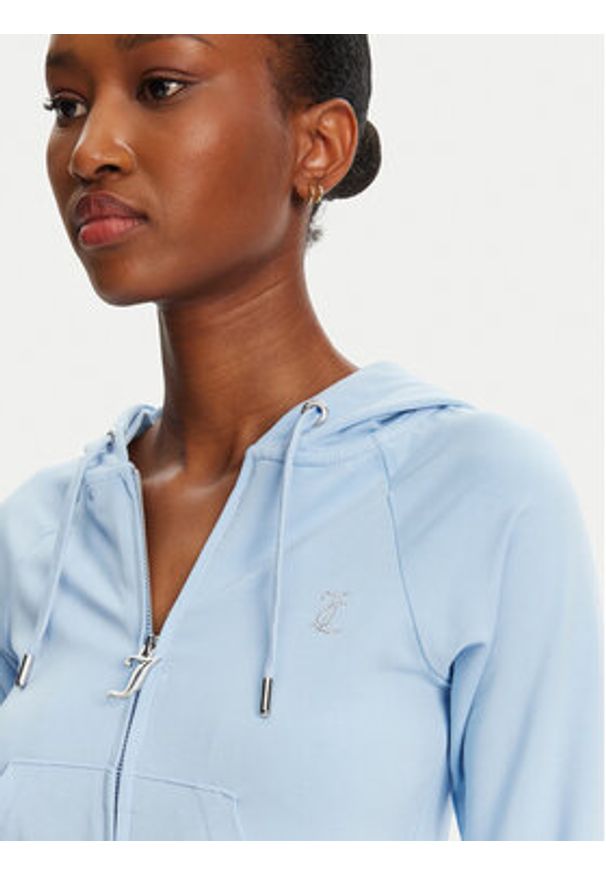 Juicy Couture Bluza Ola JCWAS125310 Błękitny Slim Fit. Kolor: niebieski. Materiał: bawełna