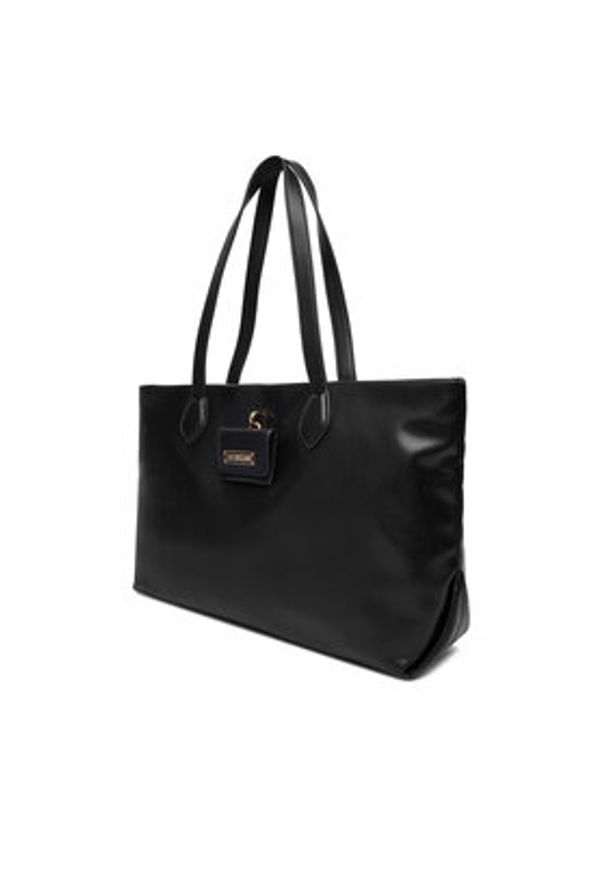 Love Moschino - LOVE MOSCHINO Torebka JC4358PP0NKN0000 Czarny. Kolor: czarny. Materiał: skórzane