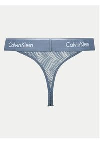 Calvin Klein Underwear Stringi 000QF7714E Niebieski. Kolor: niebieski. Materiał: syntetyk #5