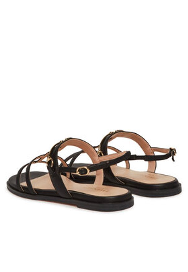 TwinSet - TWINSET Sandały 251TCP086 Czarny. Kolor: czarny. Materiał: skóra
