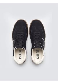 Big-Star - Sneakersy męskie z białymi akcentami czarne TT174129 906. Nosek buta: okrągły. Zapięcie: sznurówki. Kolor: czarny. Materiał: guma, syntetyk, materiał #5