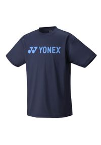 YONEX - Koszulka tenisowa męska z krótkim rękawem Yonex Uni T-shirt Logo Practice. Kolor: niebieski. Długość rękawa: krótki rękaw. Długość: krótkie. Sport: tenis #1