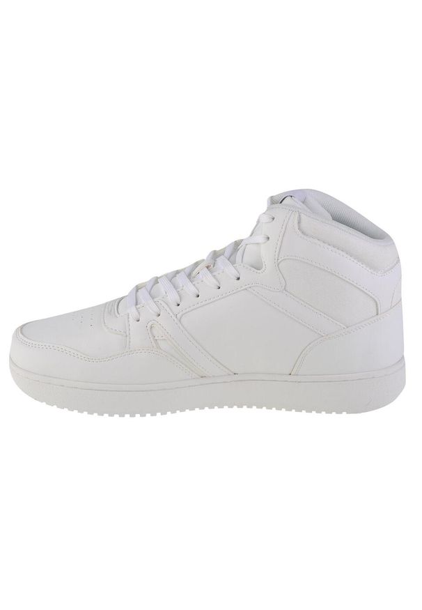 Buty sportowe Sneakersy męskie, Joma C.Platea Mid Men 2302. Kolor: biały. Materiał: guma, skóra, tkanina, materiał, syntetyk. Sport: turystyka piesza