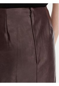 French Connection Spódnica z imitacji skóry 73ZAP 60 Bordowy Regular Fit. Kolor: czerwony. Materiał: syntetyk #4