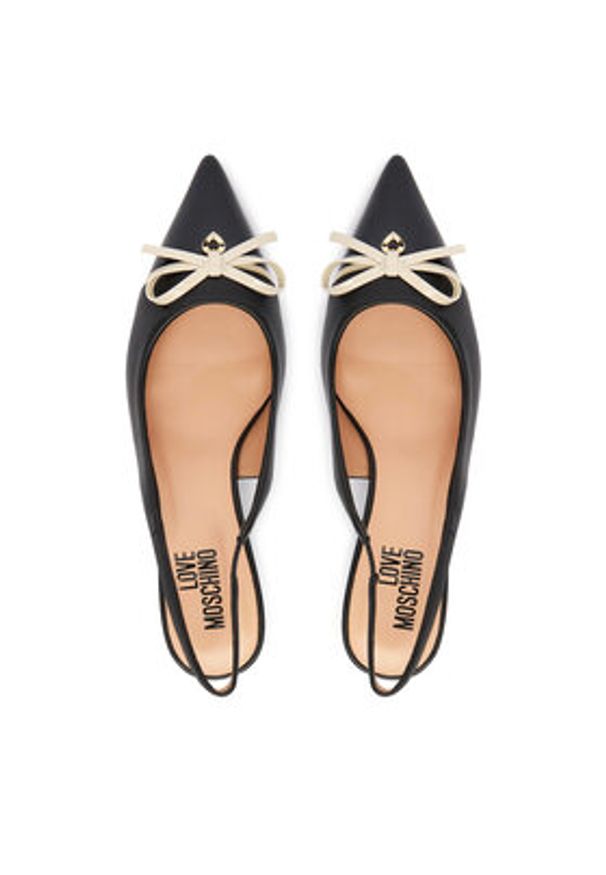 Love Moschino - LOVE MOSCHINO Czółenka JA10316G1OIE200A Czarny. Kolor: czarny. Materiał: skóra