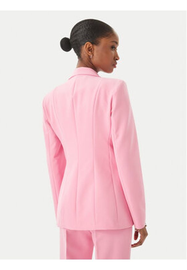 Maryley Marynarka 26EB139/43BB Różowy jasny Regular Fit. Kolor: różowy. Materiał: syntetyk