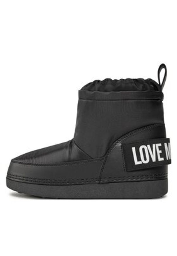 Love Moschino - LOVE MOSCHINO Śniegowce JA24972G0HEB0000 Czarny. Kolor: czarny. Materiał: materiał