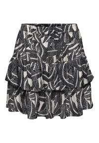 only - ONLY Spódnica mini Nova 15372459 Szary ciemny Regular Fit. Kolor: szary. Materiał: wiskoza #1