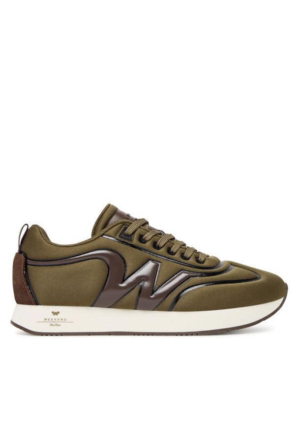 Weekend Max Mara Sneakersy 2525766034650 Zielony. Kolor: zielony. Materiał: skóra