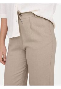 only - ONLY Spodnie materiałowe Caro Poptrash 15278710 Beżowy Comfort Fit. Kolor: beżowy. Materiał: len #3
