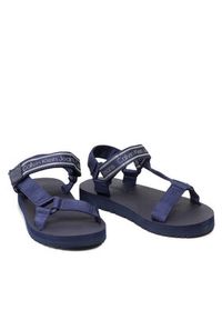 Calvin Klein Jeans Sandały Prefresato Sandal 1 YM0YM00352 Granatowy. Kolor: niebieski. Materiał: materiał #7