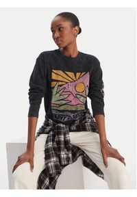 Roxy Bluzka Hangloose Washed ERJZT06028 Czarny Relaxed Fit. Kolor: czarny. Materiał: bawełna #3