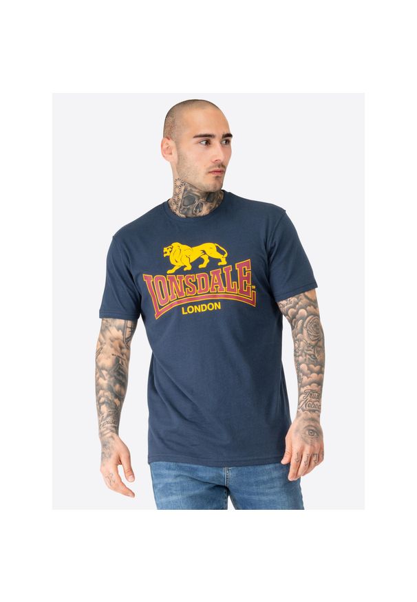 Koszulka Lonsdale Taverham. Kolor: niebieski. Materiał: bawełna, materiał