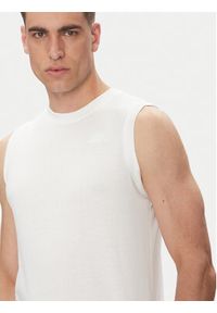 Kappa Tank top Logo Corpo Cadwal 303HZB0 Biały Regular Fit. Kolor: biały. Materiał: bawełna