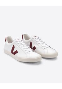 Veja - VEJA - Skórzane sneakersy Esplar Marsala. Kolor: biały. Materiał: skóra. Szerokość cholewki: normalna. Wzór: aplikacja #4