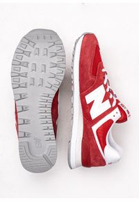 Sneakersy męskie czerwone New Balance ML574PI2. Okazja: do pracy, na spacer, na co dzień. Kolor: czerwony. Model: New Balance 574. Sport: turystyka piesza #3
