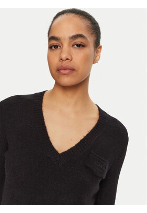 Liu Jo Sweter WF4431 MA49P Czarny Regular Fit. Kolor: czarny. Materiał: syntetyk