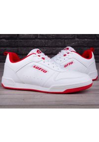 LOTTO - Buty sneakersy sportowe unisex Lotto TOCO. Kolor: czerwony, biały, wielokolorowy. Sport: turystyka piesza