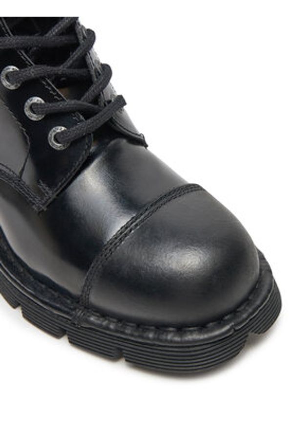 NEW ROCK Glany M-NEWMILI10-S1 Czarny. Kolor: czarny. Materiał: skóra. Styl: rockowy