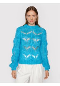 Pinko Sweter Frossasco 1G1682 Y7DD Niebieski Regular Fit. Kolor: niebieski. Materiał: syntetyk #1