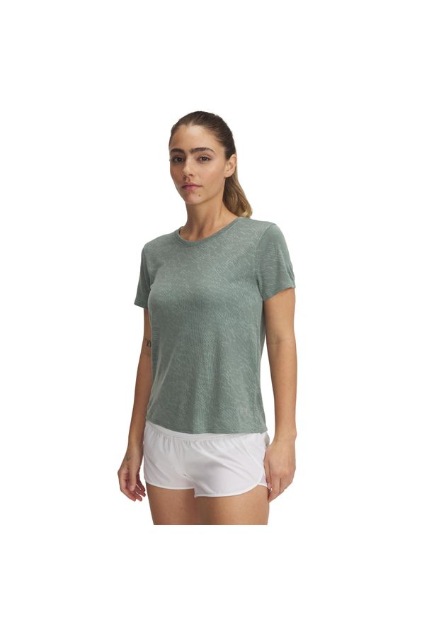 Damski top treningowy Under Armour Launch Camo. Kolor: zielony. Sport: fitness