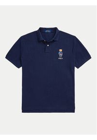 Polo Ralph Lauren Polo 710853312027 Granatowy Slim Fit. Typ kołnierza: polo. Kolor: niebieski. Materiał: bawełna