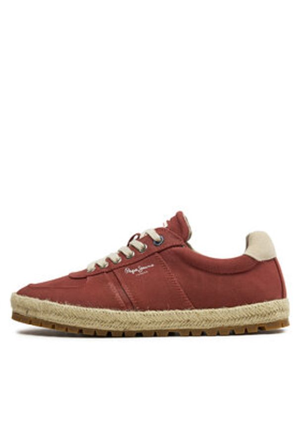 Pepe Jeans Sneakersy Drenan Sporty PMS10323 Czerwony. Kolor: czerwony. Materiał: materiał