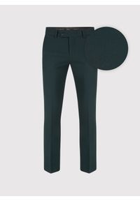 Pako Lorente - PAKO LORENTE – Zielone spodnie garniturowe. Kolor: zielony. Materiał: poliester, bawełna, wiskoza, elastan. Styl: elegancki #6
