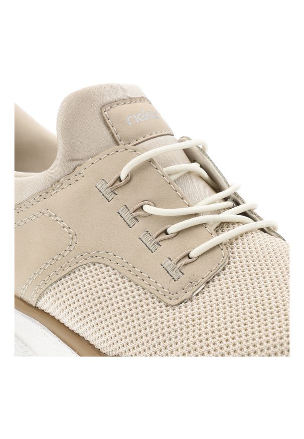 Beżowe Sneakersy Rieker Stylowe Wsuwane Obuwie Damskie. Okazja: na co dzień. Zapięcie: bez zapięcia. Kolor: beżowy. Materiał: materiał. Szerokość cholewki: normalna. Sport: turystyka piesza