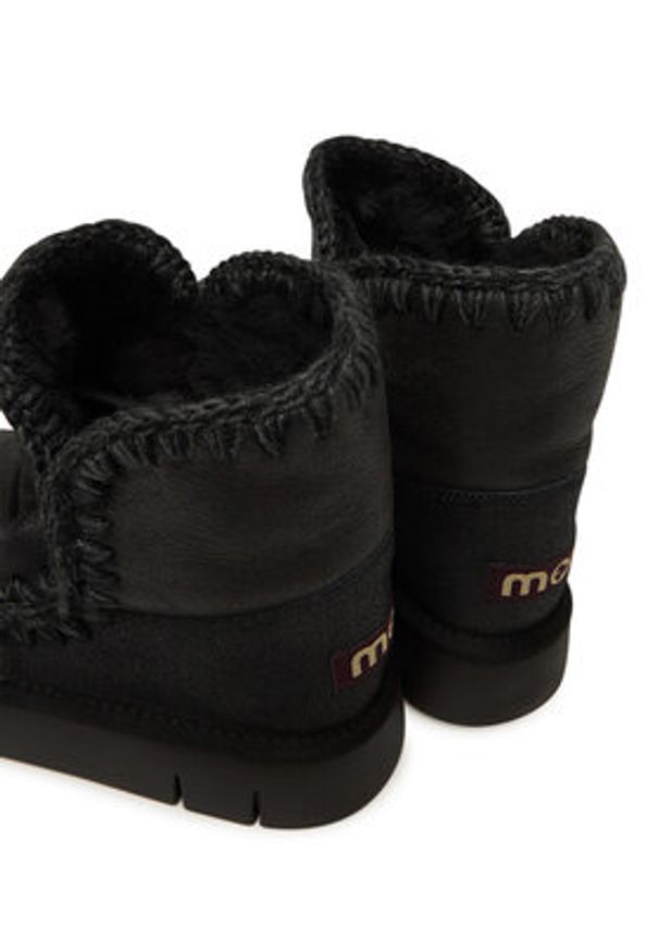 Mou Śniegowce MU.FW531002B Czarny. Kolor: czarny. Materiał: zamsz, skóra