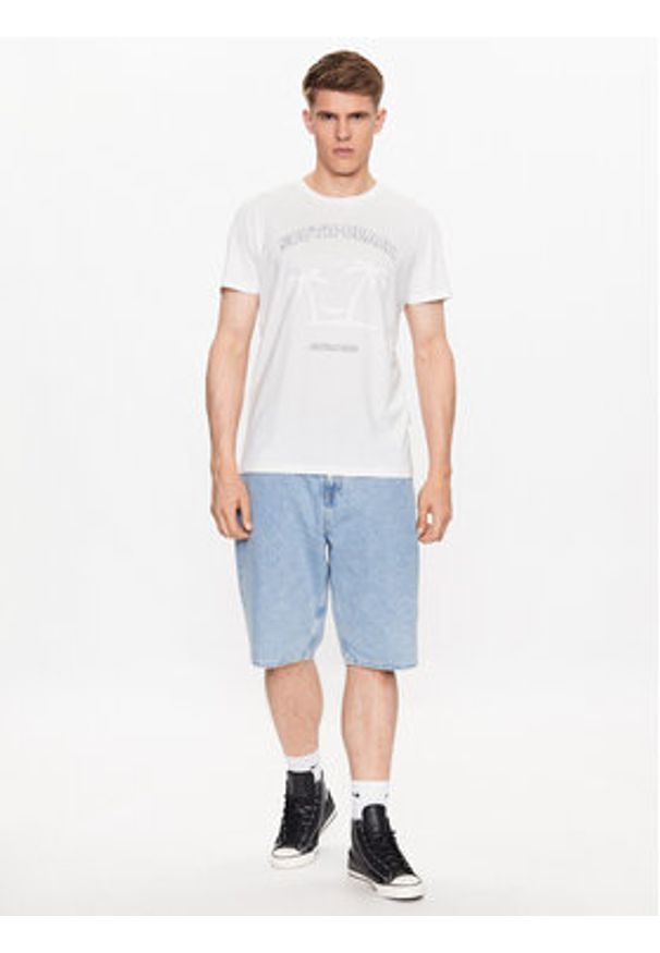 Jack & Jones - Jack&Jones T-Shirt Summer 12222921 Biały Regular Fit. Kolor: biały. Materiał: bawełna