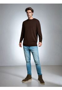Sinsay - Jeansy slim fit - niebieski. Kolor: niebieski